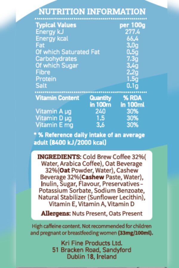 Cold Brew Coffee Vanilla Latte - Image 2